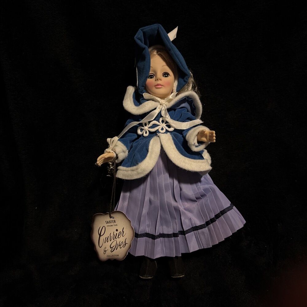 Vintage 1970s Currier & Ives Effanbee Girl Skater 1265. 11”. Doll
